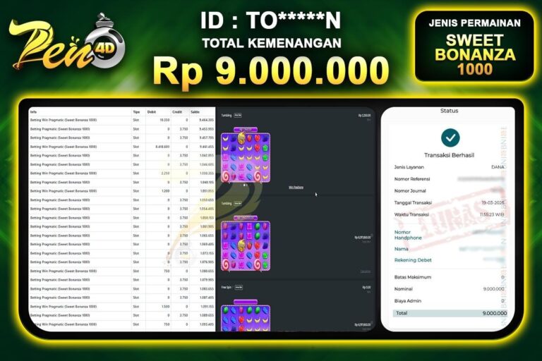 PEN4D $ Kemenangan Jackpot dan Bukti Pembayaran Withdraw Hari Ini 22 MARET 2025