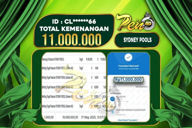 PEN4D $ Kemenangan Jackpot dan Bukti Pembayaran Withdraw Hari Ini 18 MAY 2025
