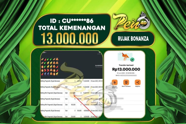 PEN4D $ Kemenangan Jackpot dan Bukti Pembayaran Withdraw Hari Ini 01 JUNI 2025